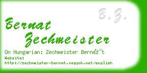 bernat zechmeister business card